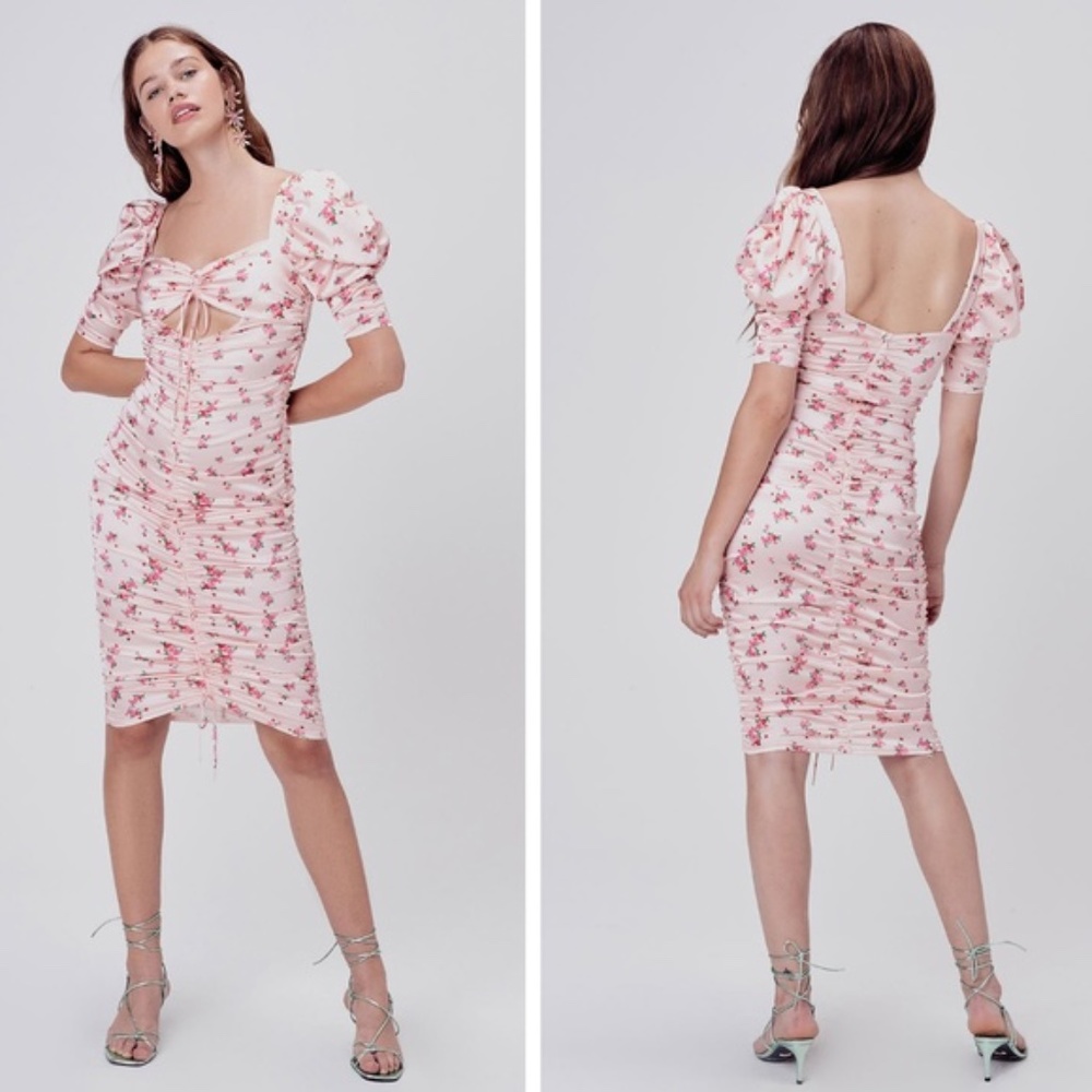 For Love and Lemons ASTER FLORAL MIDI DRESS - Picture 2 of 4